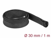 Delock Braided Sleeve with zip fastener 1 m x 30 mm black