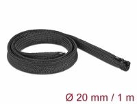 Delock Braided Sleeve with zip fastener 1 m x 20 mm black
