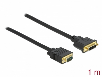 Delock Cable DVI 24+5 female to VGA male 1 m