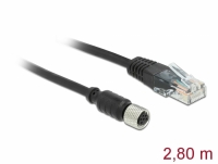 Navilock Connection Cable M8 female serial waterproof to RJ45 male 2.8 m