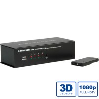 VALUE KVM Switch, 1 User - 4 PCs, HDMI, USB, Audio; USB Hub