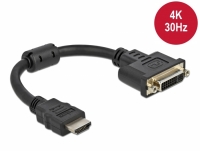 Delock Adapter HDMI male to DVI 24+5 female 4K 30 Hz 20 cm