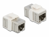 Delock Adapter RJ45 jack to RJ45 jack compact Cat.6A metal