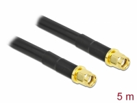 Delock Antenna Cable RP-SMA plug to RP-SMA plug LMR/CFD300 5 m low loss