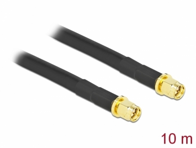 Delock Antenna Cable SMA plug to SMA plug LMR/CFD300 10 m low loss