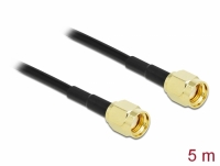 Delock Antenna Cable RP-SMA plug to RP-SMA plug LMR/CFD100 5 m low loss