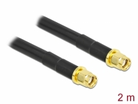 Delock Antenna Cable RP-SMA plug to RP-SMA plug LMR/CFD300 2 m low loss