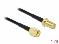 Delock Antenna Cable RP-SMA plug to RP-SMA jack LMR/CFD100 1 m low loss
