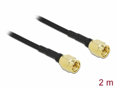 Delock Antenna Cable SMA plug to SMA plug LMR/CFD100 2 m low loss