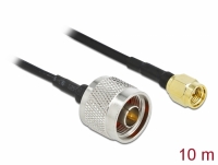 Delock Antenna Cable N plug to SMA plug LMR/CFD100 10 m low loss