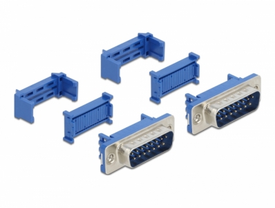 Delock D-Sub 15 male with insulation displacement 2 pieces