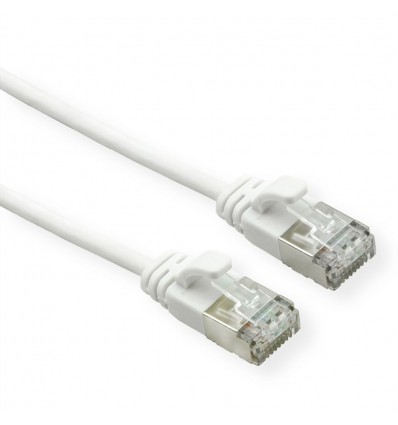 ROLINE U/FTP DataCenter Patch Cord Cat.6A, LSOH, slim, white, 0.5 m