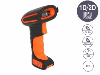 Delock Industrial Barcode Scanner 1D and 2D for 2.4 GHz, Bluetooth or USB