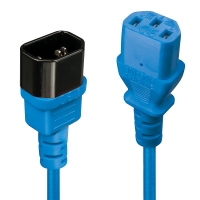 Lindy IEC Extension Cable, Blue, 2m