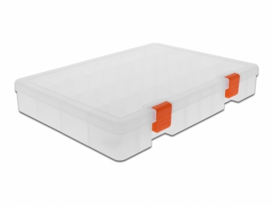 Delock Transparent sorting plastic box with 36 compartments