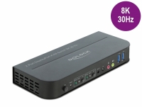 Delock DisplayPort 1.4 KVM Switch 8K 30 Hz with USB 3.0 and Audio