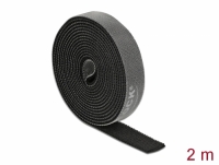 Delock Velcro tape on roll L 2 m x W 15 mm black