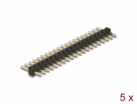 Delock Pin header 20 pin, pitch 1.27 mm, 1-row, straight, 5 pieces