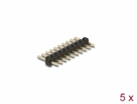Delock Pin header 10 pin, pitch 1.27 mm, 1-row, straight, 5 pieces