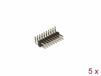 Delock Pin header 10 pin, pitch 2.54 mm, 2-row, angled, 5 pieces