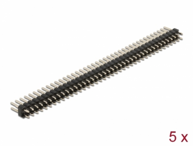 Delock Pin header 40 pin, pitch 2.54 mm, 2-row, straight, 5 pieces