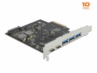 Delock PCI Express x4 Card to 2 x USB Type-C™ + 3 x USB Type-A - SuperSpeed USB 10 Gbps