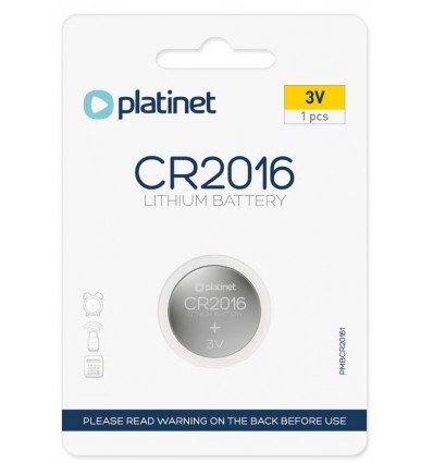 Litija baterija CR2016, 3V, 5gab, Platinet