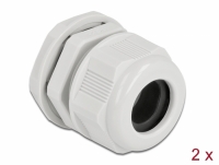 Delock Cable Gland PG21 for round cable grey 2 pieces