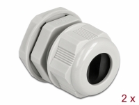 Delock Cable Gland PG16 for flat cable grey 2 pieces