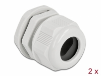 Delock Cable Gland PG21 for flat cable grey 2 pieces