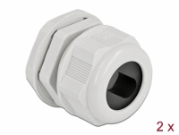 Delock Cable Gland PG29 for flat cable grey 2 pieces