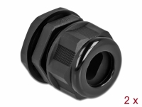 Delock Cable Gland PG21 for flat cable black 2 pieces