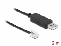 Delock Adapter cable USB Type-A to Serial RS-232 RJ12 with ESD protection Leadshine 2 m