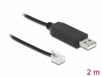 Delock Adapter cable USB Type-A to Serial RS-232 RJ12 with ESD protection APC 2 m