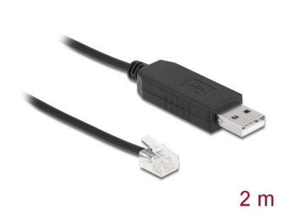 Delock Adapter cable USB Type-A to Serial RS-232 RJ12 with ESD potection Skywatcher 2 m