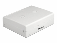 Delock Optical Fiber Connection Box for wall mounting for 4 x SC Simplex or LC Duplex white