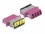 Delock Optical Fiber Coupler with laser protection flip LC Quad female to LC Quad female Multi-mode violet