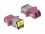 Delock Optical Fiber Coupler with laser protection flip LC Duplex female to LC Duplex female Multi-mode violet