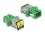 Delock Optical Fiber Coupler with laser protection flip SC Simplex female to SC Simplex female Single-mode green