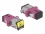 Delock Optical Fiber Coupler with laser protection flip SC Simplex female to SC Simplex female Multi-mode violet