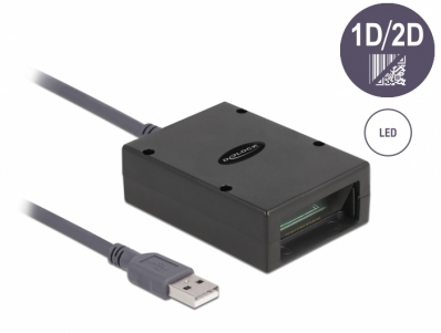 Delock USB Barcode Scanner 2D for permanent installation - German Version