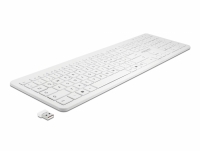 Delock USB Keyboard 2.4 GHz wireless white (flat)