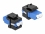 Delock Keystone Module LC Duplex female to LC Duplex female blue / black