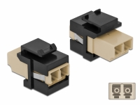 Delock Keystone Module LC Duplex female to LC Duplex female beige / black