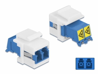 Delock Keystone Module LC Duplex female to LC Duplex female with laser protection flip inside