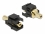 Delock Keystone Module stereo jack female 3.5 mm 3 pin to stereo jack female 3.5 mm 3 pin gold plated black