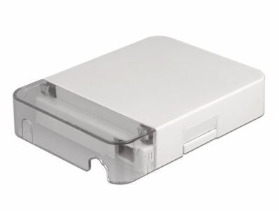 Delock Optical Fiber Connection Box for wall mounting for 1 x SC Simplex or LC Duplex white