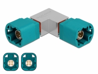 Delock Adapter HSD Z male to HSD Z male angled