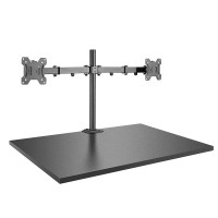 Dual Display Bracket with Pole and Desk Clamp