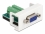 Delock Easy 45 Modul VGA Buchse zu 16 Pin Terminalblock 22,5 x 45 mm